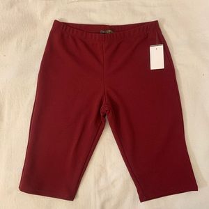 Burgundy / red biker shorts